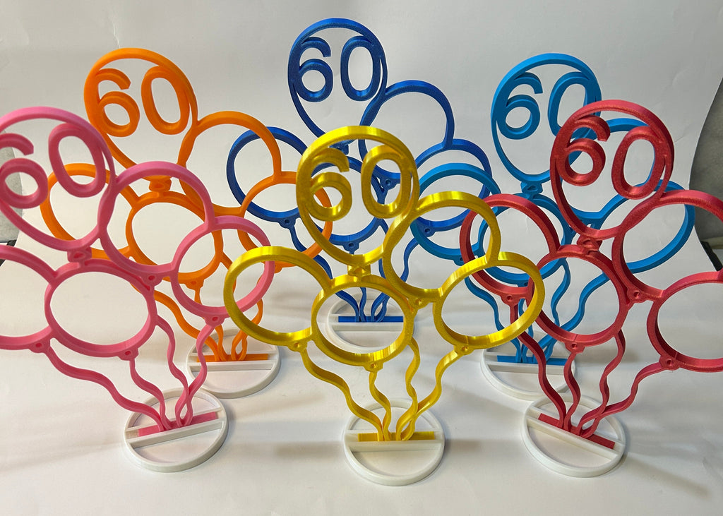 Personalized Birthday Balloon Centerpiece – Custom Number Birthday Party