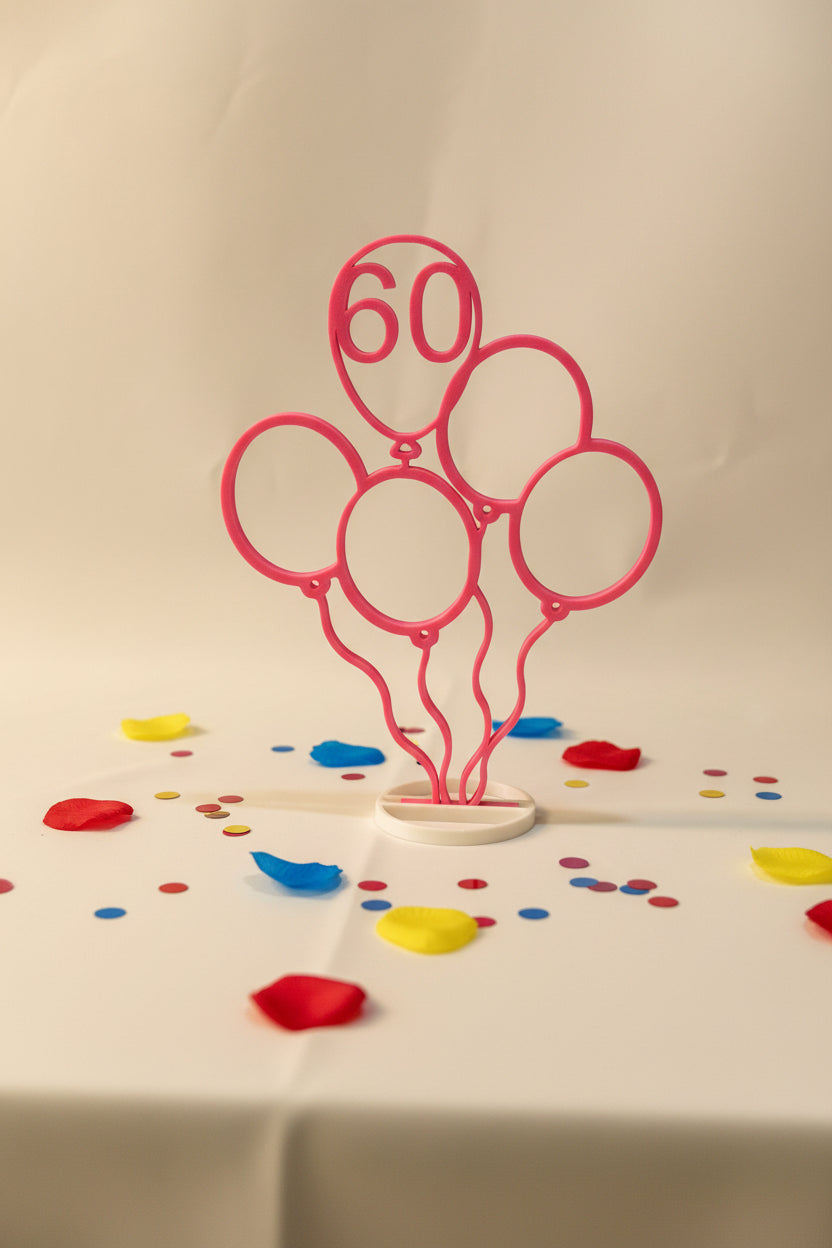 Personalized Birthday Balloon Centerpiece – Custom Number Birthday Party
