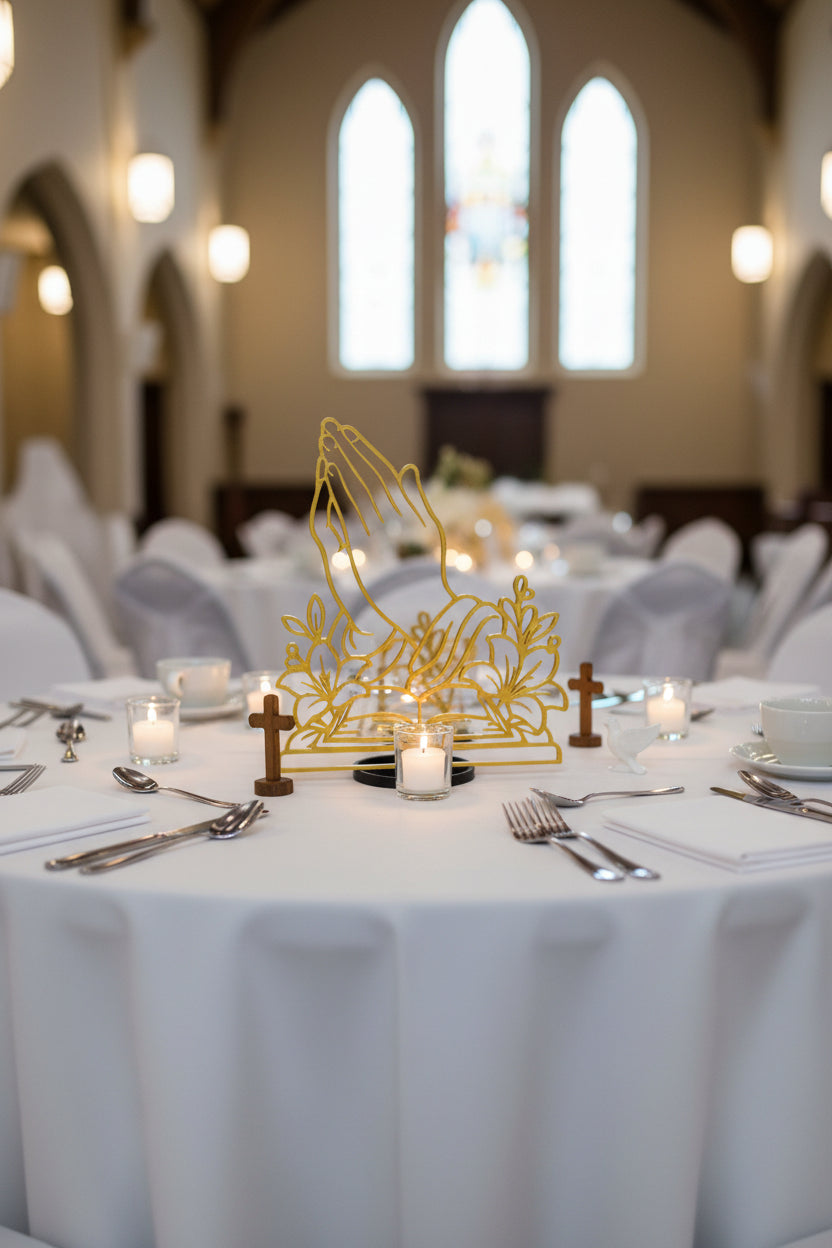 Praying Hands Centerpiece – A Meaningful Addition to Your Special Event