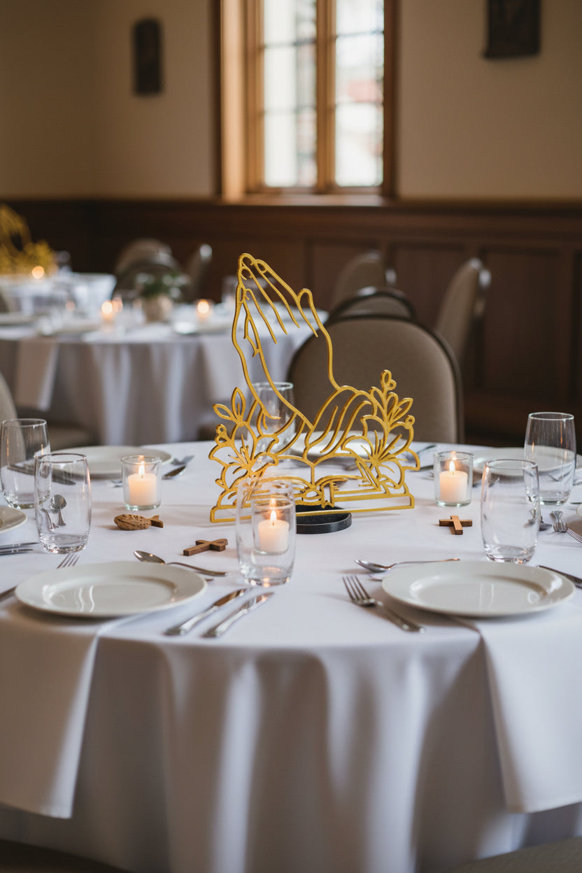 Praying Hands Centerpiece – A Meaningful Addition to Your Special Event