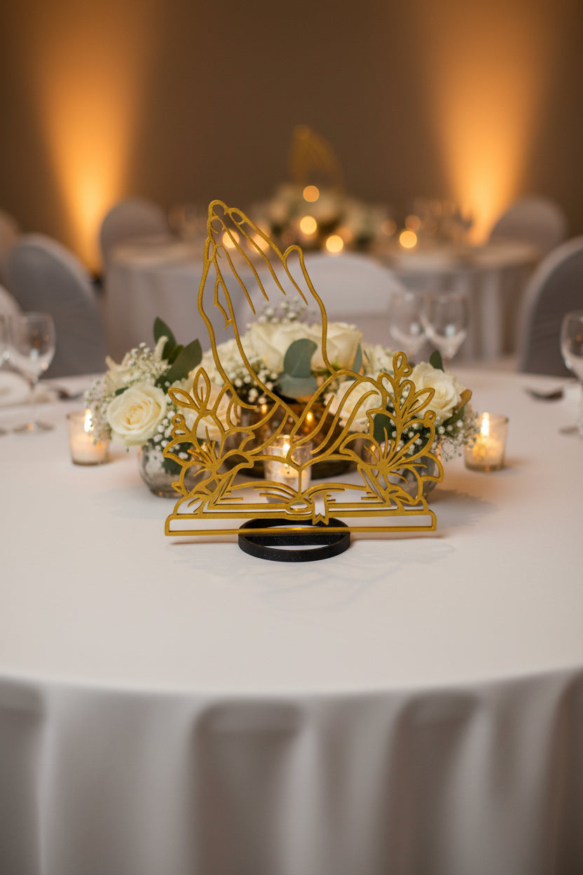 Praying Hands Centerpiece – A Meaningful Addition to Your Special Event