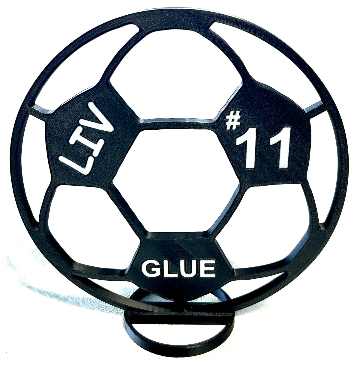 Custom Soccer Ball Centerpiece - 8" Soccer Ball - Graduation Party, Birthday