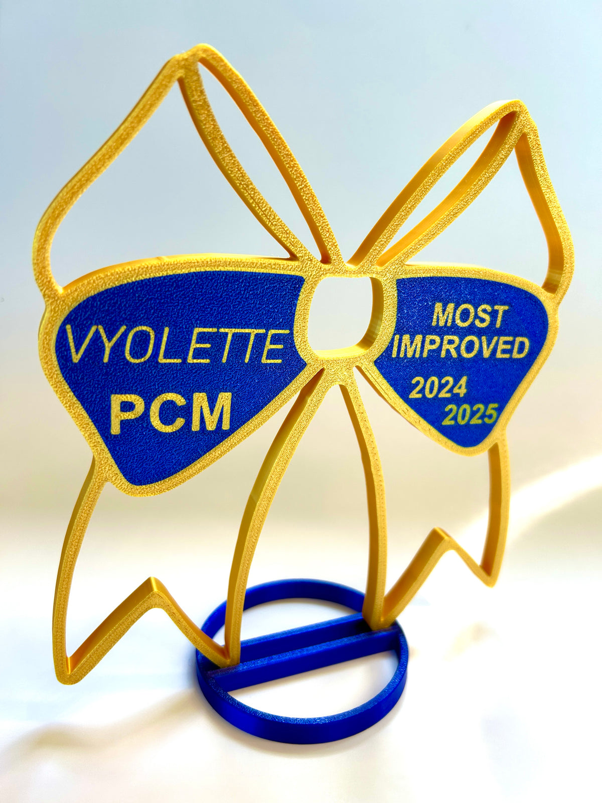 Cheer Award personalized for cheerleader banquets and graduation partiy centerpieces