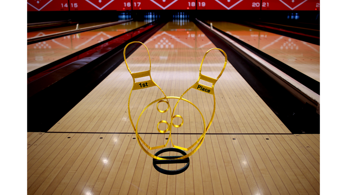 Personalized Bowling Trophy Centerpiece: Custom Team/Coach Gift